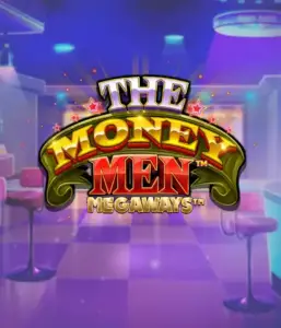 Dive into the thrilling world of The Money Men Megaways slot by Pragmatic Play, showcasing a bold logo with shining stars on a stylish casino setting. This graphic portrays the glamour and excitement of high-stakes gambling with its striking colors and design. Great for slot game lovers seeking Vegas-style excitement. 