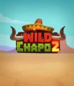 Experience the lively Mexican desert with the Wild Chapo 2 game by Relax Gaming, featuring a whimsical bull wearing a sombrero amid a serene desert backdrop. This graphic conveys the fun and adventure of the game, ideal for players who enjoy unique themes, delivering a entertaining play experience.