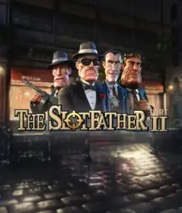 Dive into the underworld world of The Slotfather Part II game by Betsoft, showcasing a lineup of iconic mafia characters in front of a moody urban backdrop. This graphic captures the dramatic essence of the mafia underworld with its vivid character design and suspenseful setting. Great for lovers of gangster-themed games, offering a thrilling adventure. 