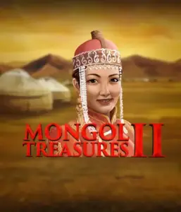 Discover the captivating culture of Mongolia with the Mongol Treasures 2 game by Endorphina, featuring a stunning Mongolian woman dressed in traditional attire against a golden Mongolian steppe backdrop. This image captures the beauty of Mongolian history, providing a unique gaming experience. 